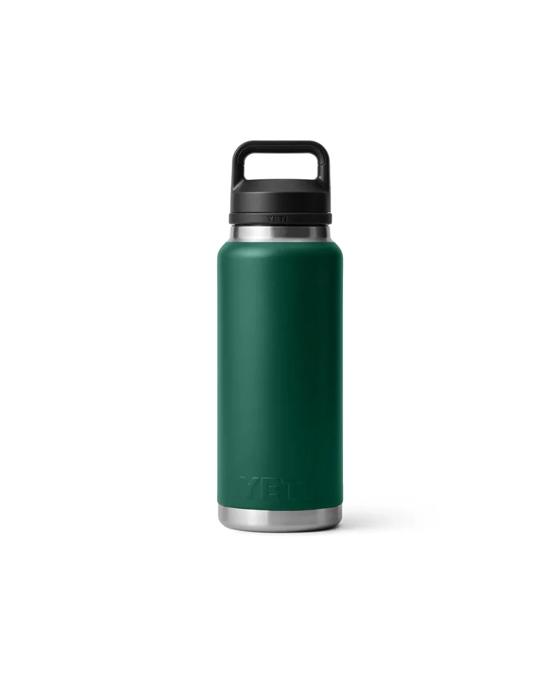 Yeti Rambler 36 Oz Bottle Chug Black Forest Green [1L]