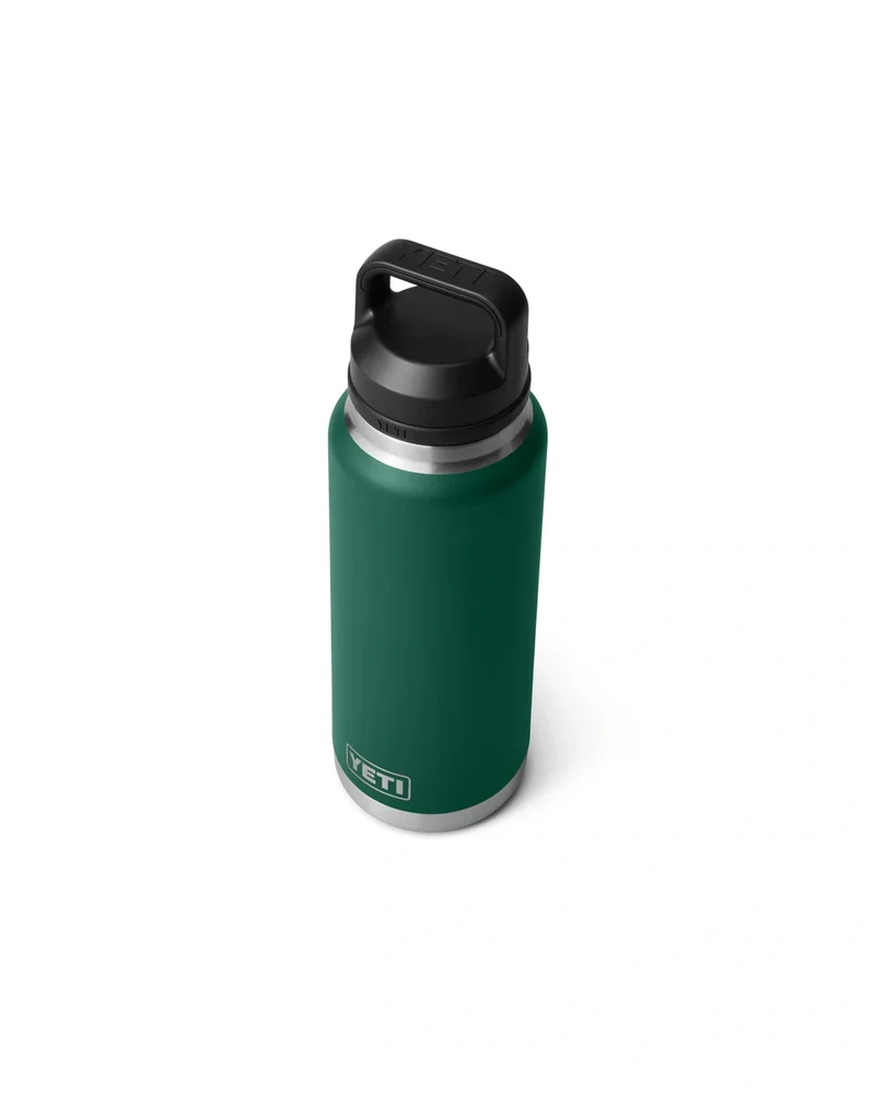 Yeti Rambler 36 Oz Bottle Chug Black Forest Green [1L]