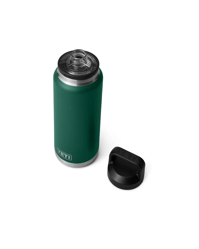 Yeti Rambler 36 Oz Bottle Chug Black Forest Green [1L]