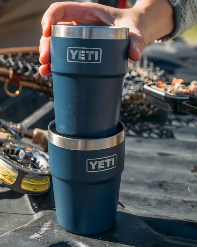 Yeti Rambler 16 Oz Stackable Cup Black Forest Green [473ml]