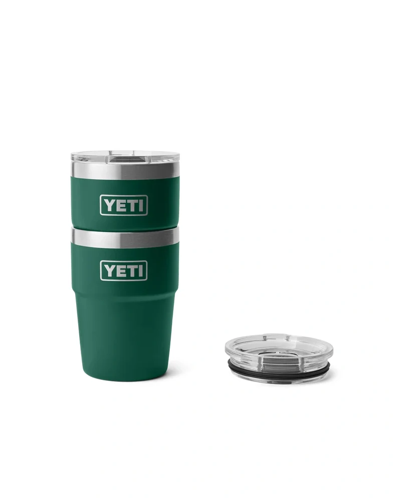 Yeti Rambler 16 Oz Stackable Cup Black Forest Green [473ml]