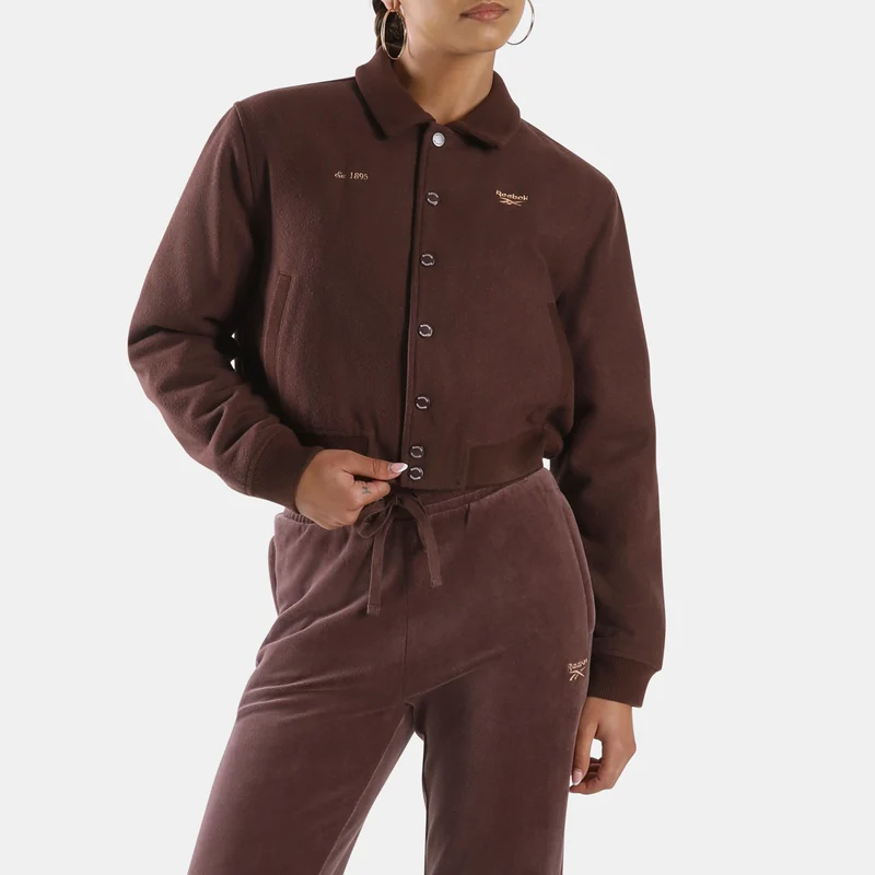 Elevated Athletic Cropped Varsity Women's Bomber Jacket