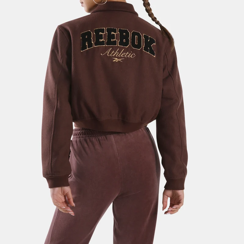 Elevated Athletic Cropped Varsity Women's Bomber Jacket