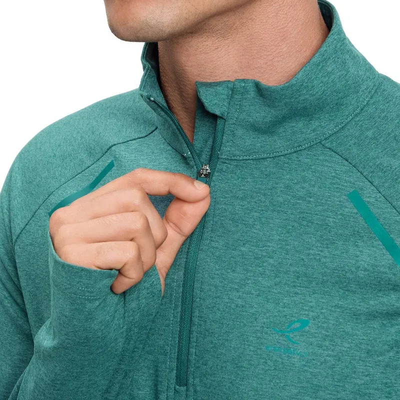 Energetics Langarmshirt Cusco IV Herren melange-blue-petrol