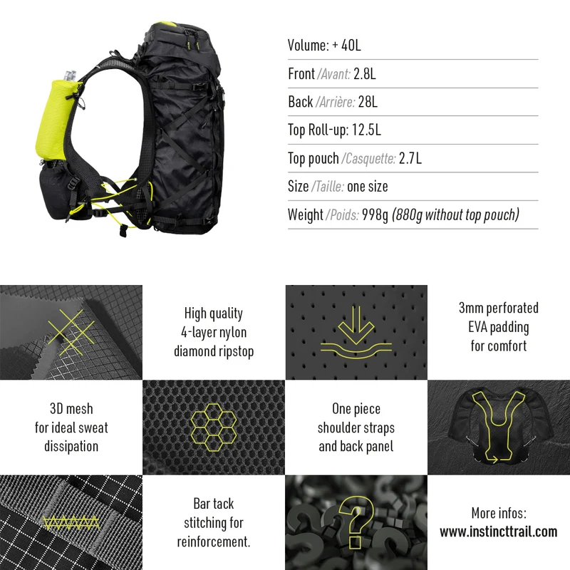 Instinct Trail | Alpi 40 L | Trail Pack | Zonder flessen