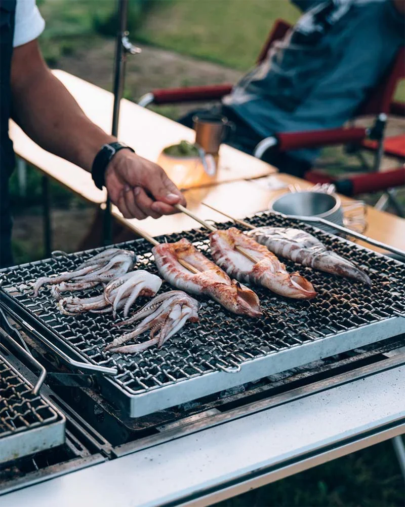 Snow Peak Double Unit BBQ Box Silver
