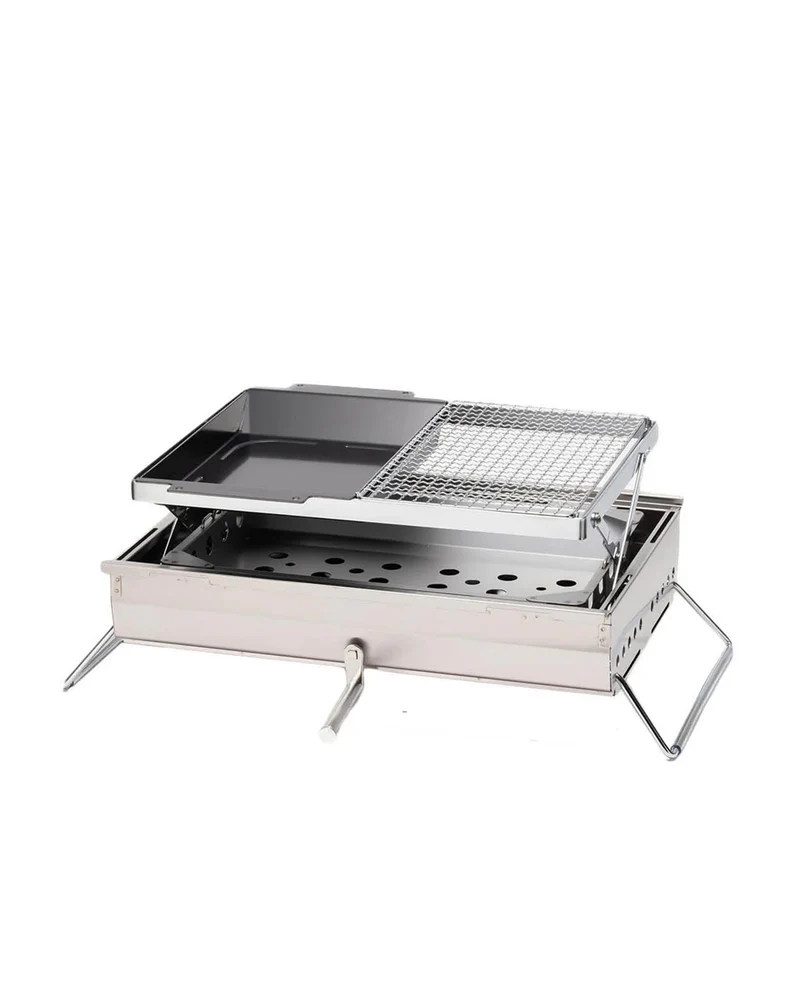 Snow Peak Double Unit BBQ Box Silver