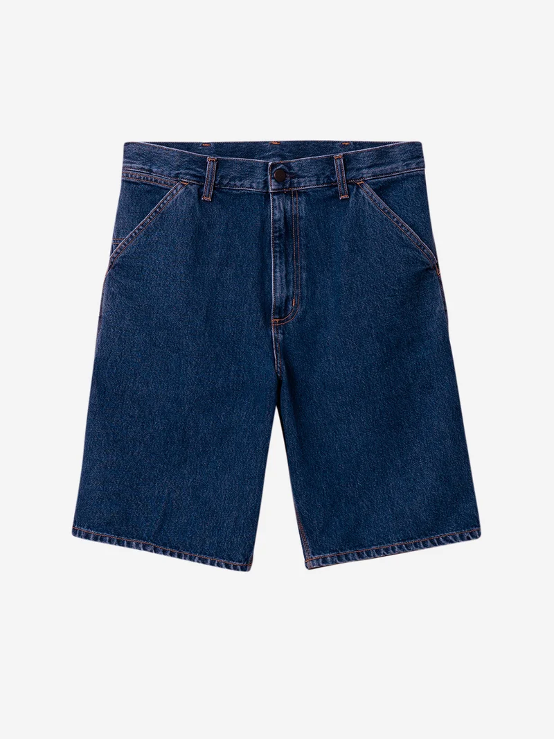 Shorts in denim Single Knee blu
