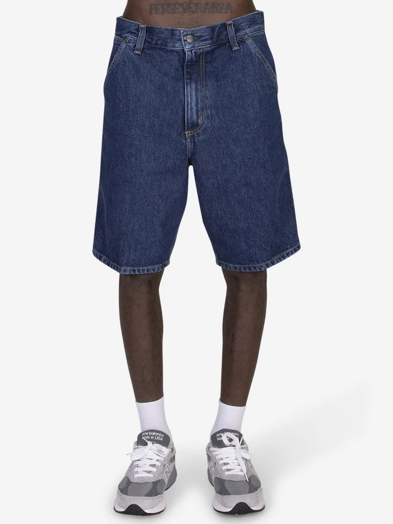 Shorts in denim Single Knee blu