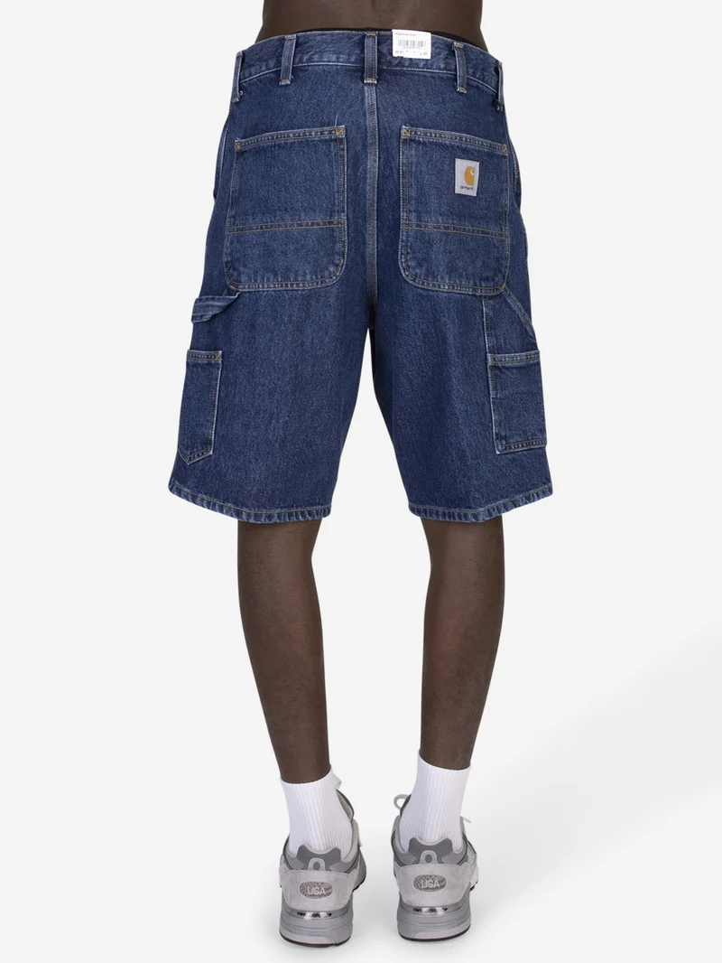 Shorts in denim Single Knee blu