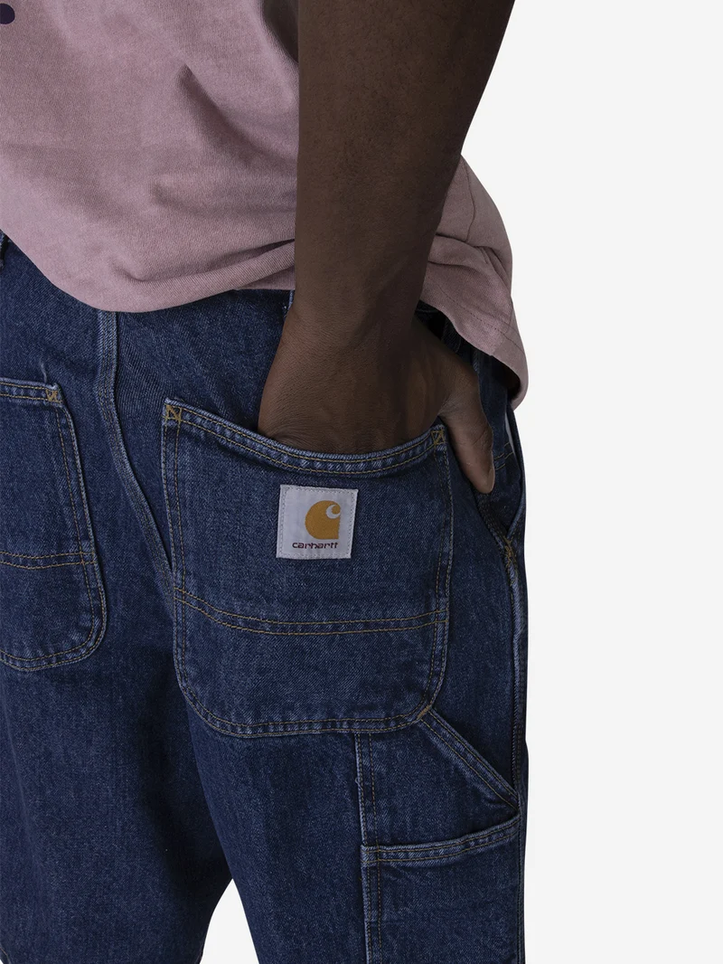 Shorts in denim Single Knee blu