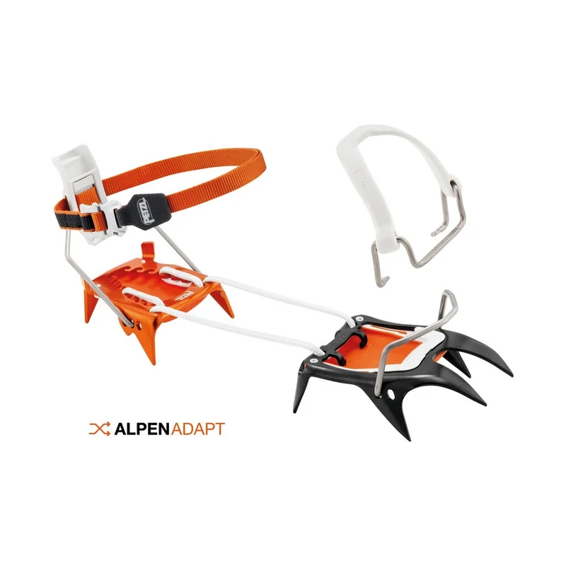 Petzl Irvis Hybrid Orange, leichte Steigeisen für Hochtouren und Skitouren