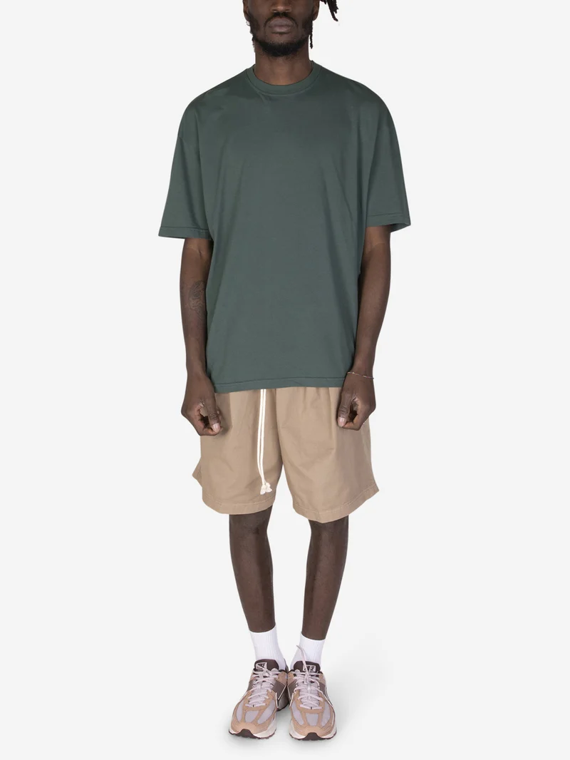 T-shirt girocollo over verde scuro