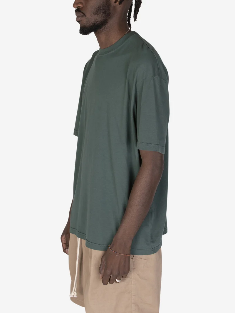 T-shirt girocollo over verde scuro