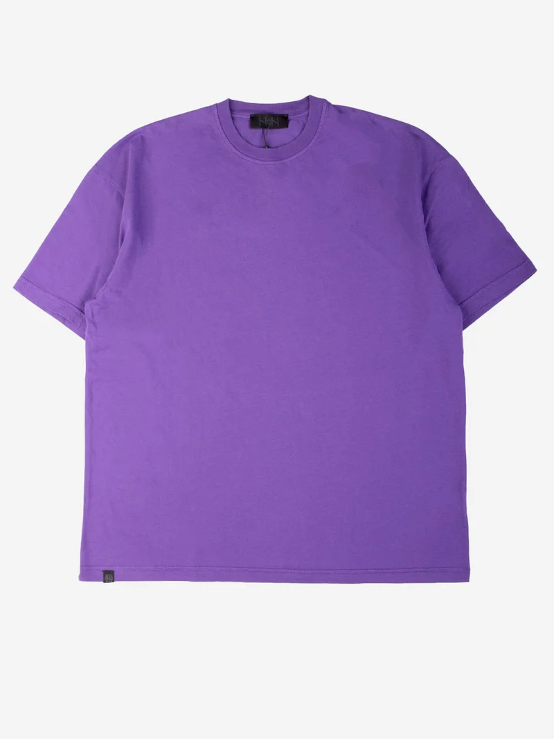 T-shirt girocollo over viola