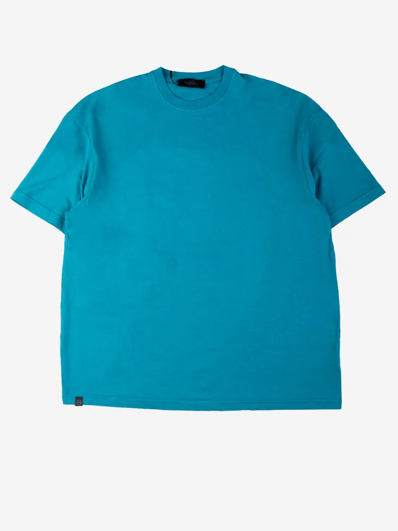 T-shirt girocollo over ottanio