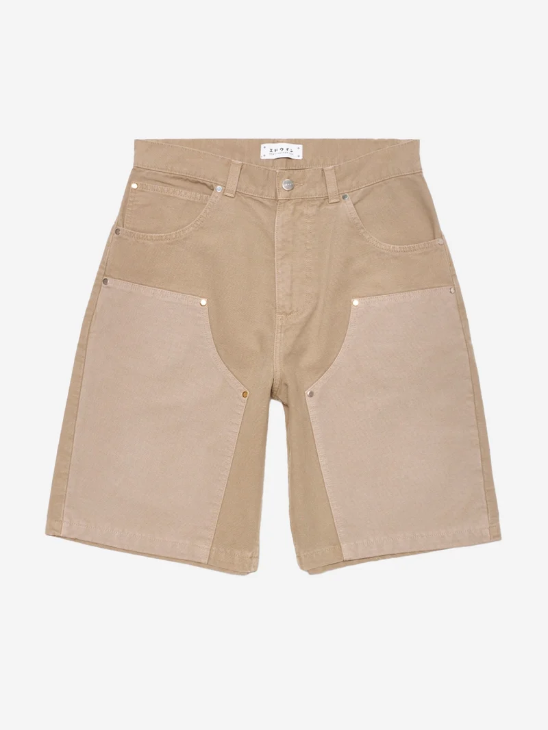 Shorts 'Double Knee' Worker in marrone chiaro
