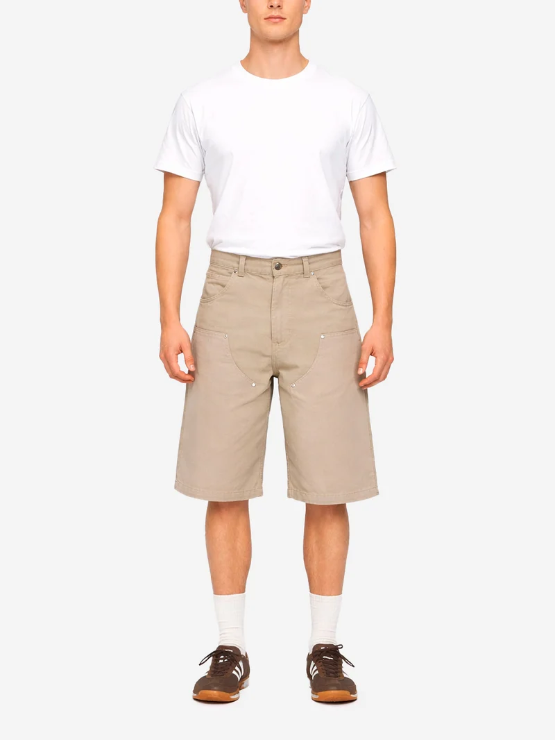 Shorts 'Double Knee' Worker in marrone chiaro