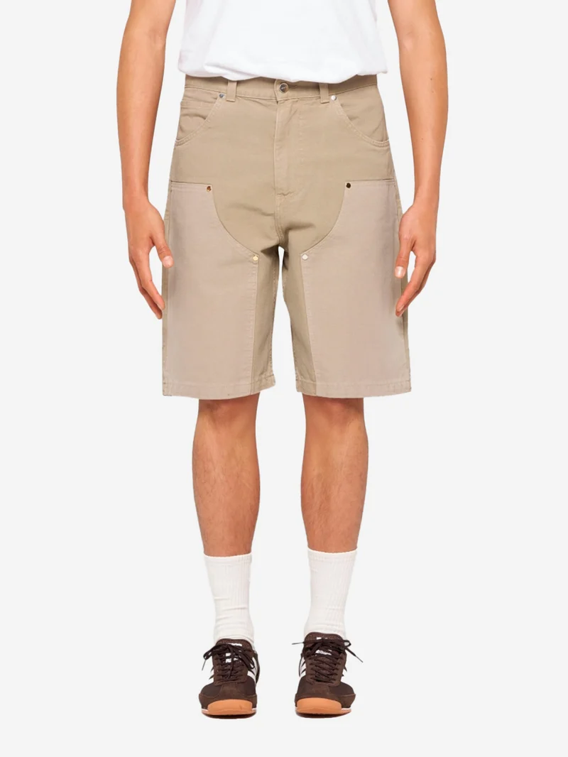Shorts 'Double Knee' Worker in marrone chiaro