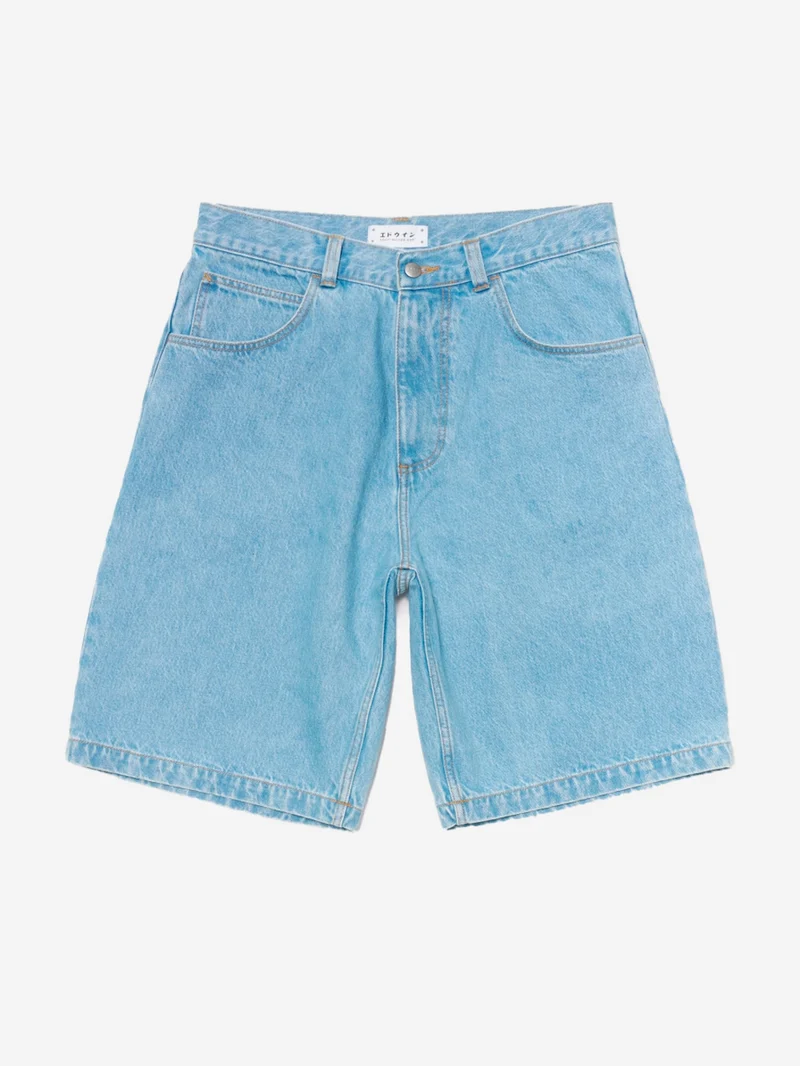 Shorts Worker in denim blu bleach wash