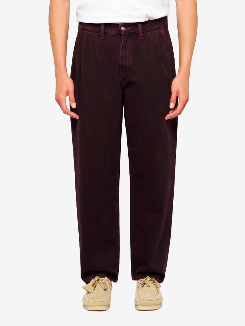 Pantaloni in denim Arbor neri e rossi
