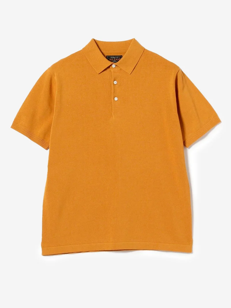 Polo giallo senape in maglia 12G