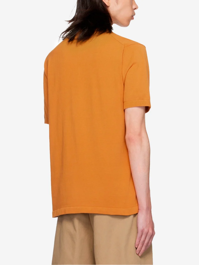 Polo giallo senape in maglia 12G