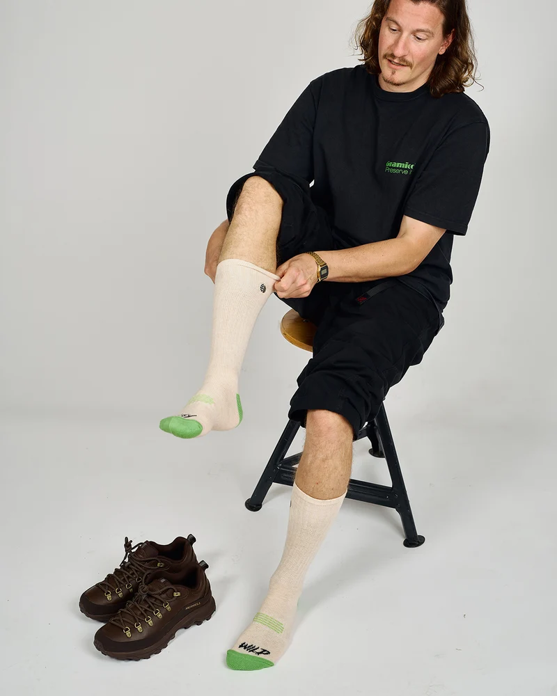 Behind The Pines Performance Merino Hikers Creme de la Creme