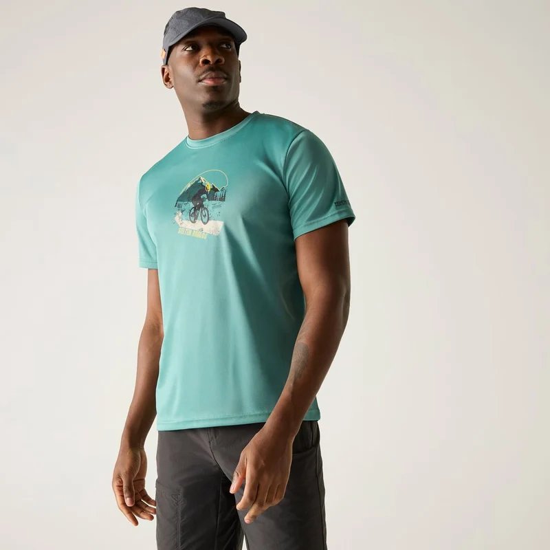 Regatta Fingal Slogan T-Shirt Herren arctic
