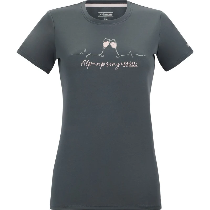 Regatta Fingal Slogan Funktionsshirt Damen dark-storm