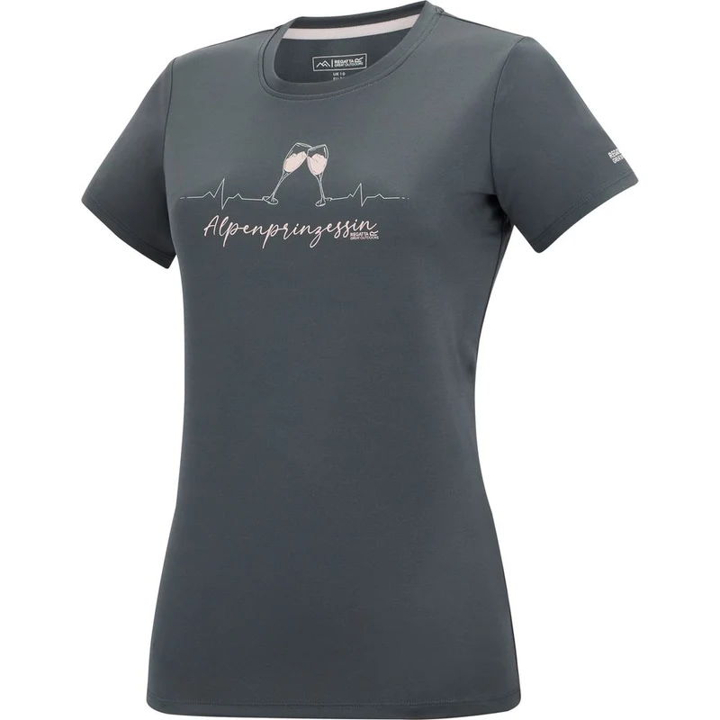 Regatta Fingal Slogan Funktionsshirt Damen dark-storm