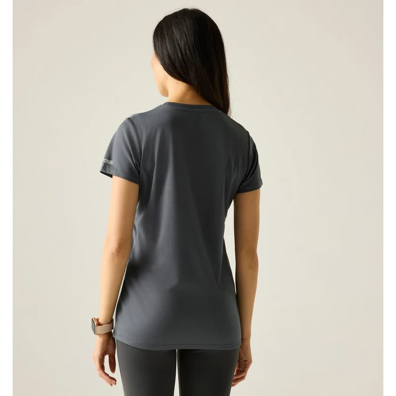 Regatta Fingal Slogan Funktionsshirt Damen dark-storm