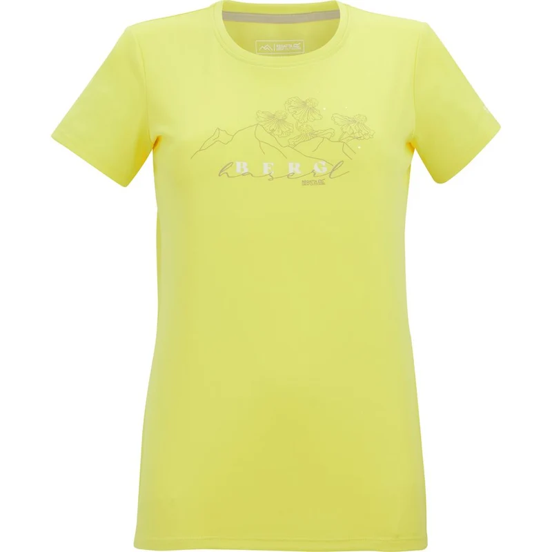 Regatta Fingal Slogan Funktionsshirt Damen canary-yellow