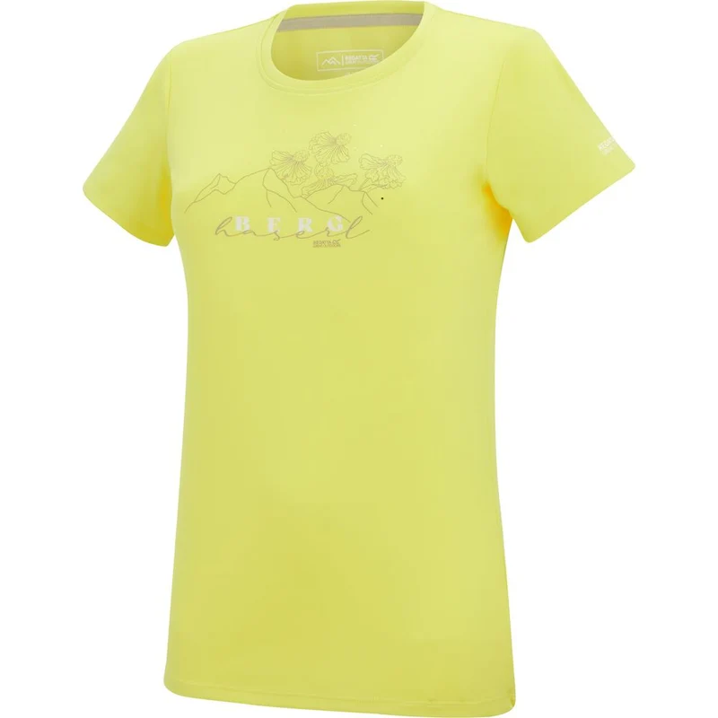 Regatta Fingal Slogan Funktionsshirt Damen canary-yellow