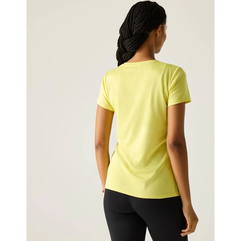 Regatta Fingal Slogan Funktionsshirt Damen canary-yellow