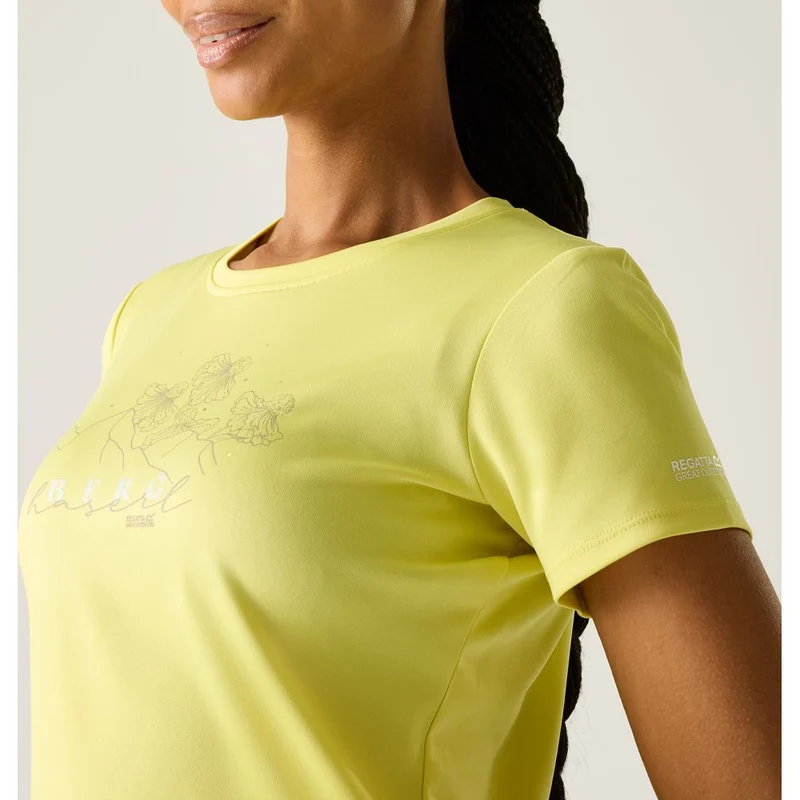 Regatta Fingal Slogan Funktionsshirt Damen canary-yellow