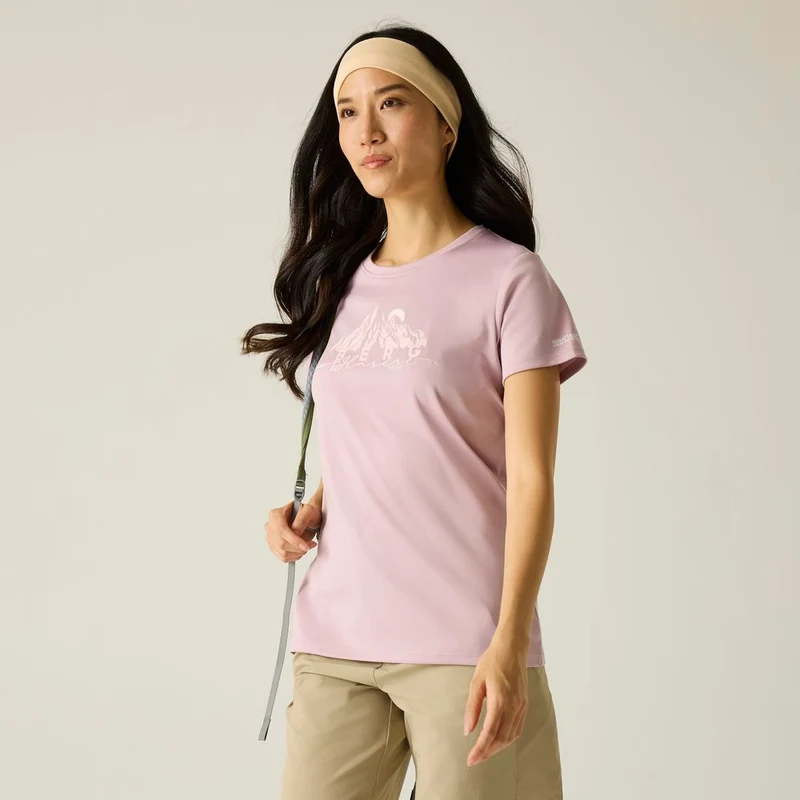 Regatta Slogan Funktionsshirt Damen powder-lilac