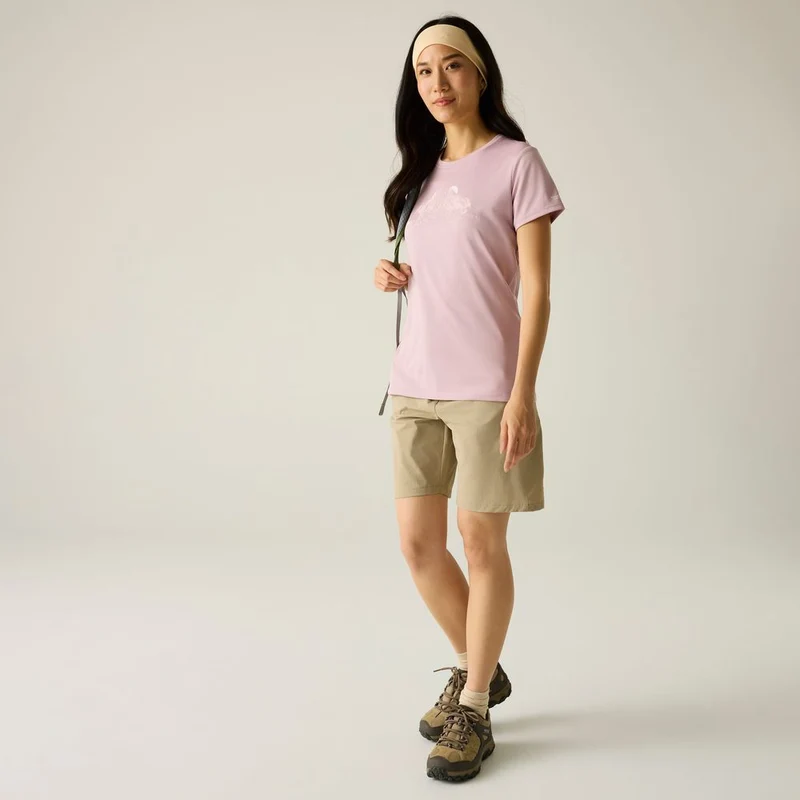 Regatta Slogan Funktionsshirt Damen powder-lilac