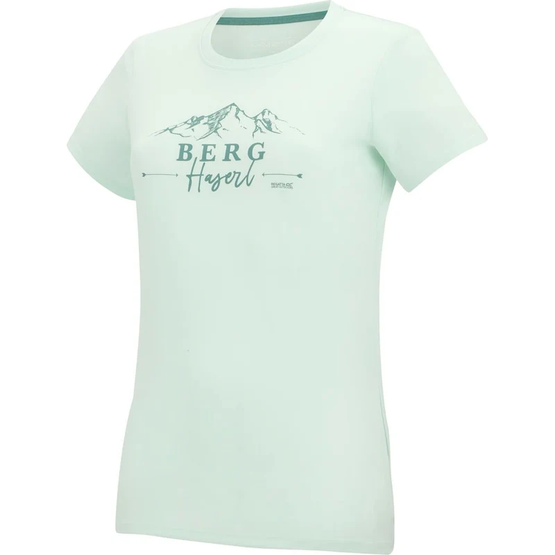 Regatta Fingal Slogan Funktionsshirt Damen oceanmist