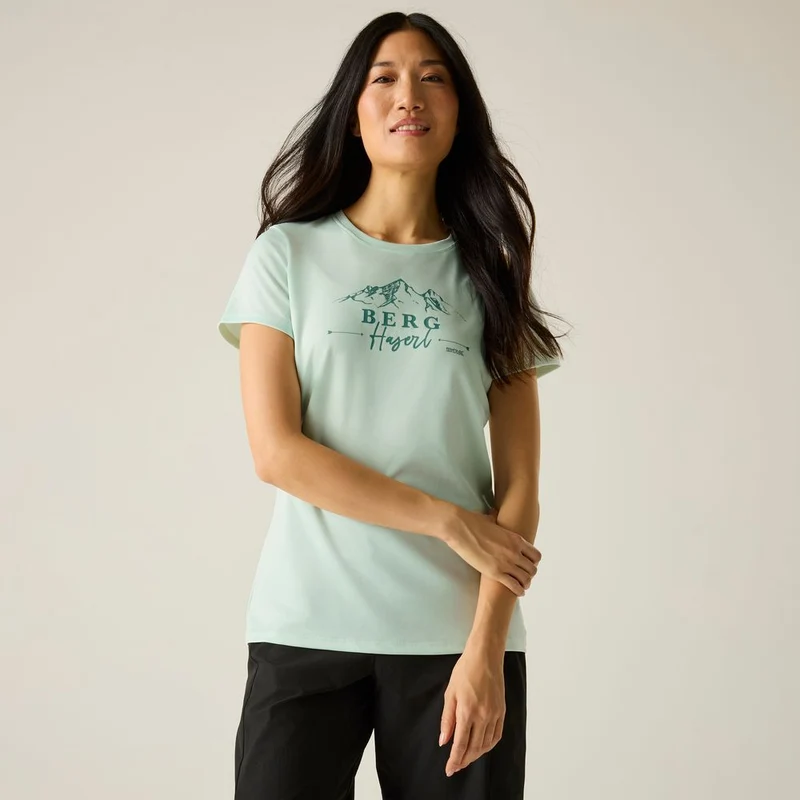 Regatta Fingal Slogan Funktionsshirt Damen oceanmist