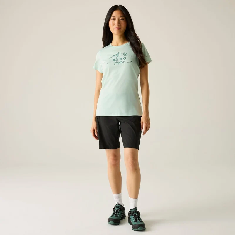 Regatta Fingal Slogan Funktionsshirt Damen oceanmist