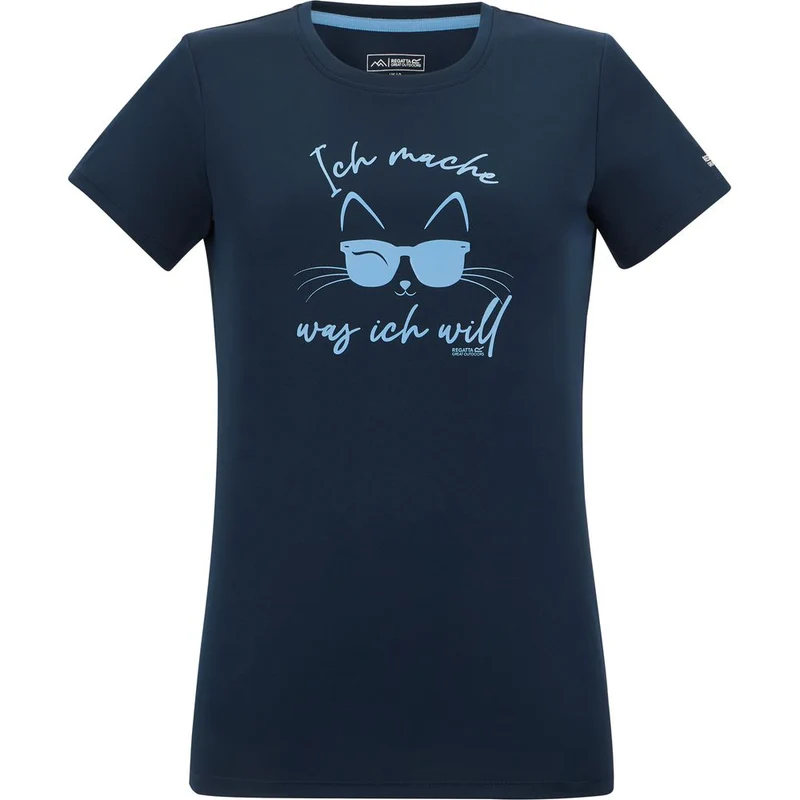 Regatta Fingal Slogan Funktionsshirt Damen navy