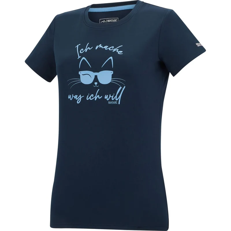 Regatta Fingal Slogan Funktionsshirt Damen navy