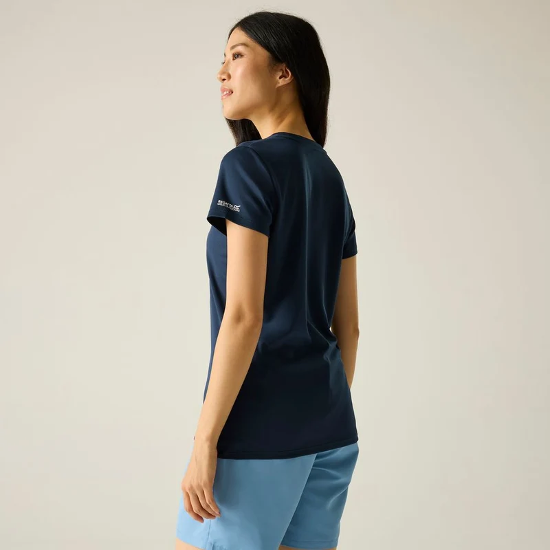 Regatta Fingal Slogan Funktionsshirt Damen navy