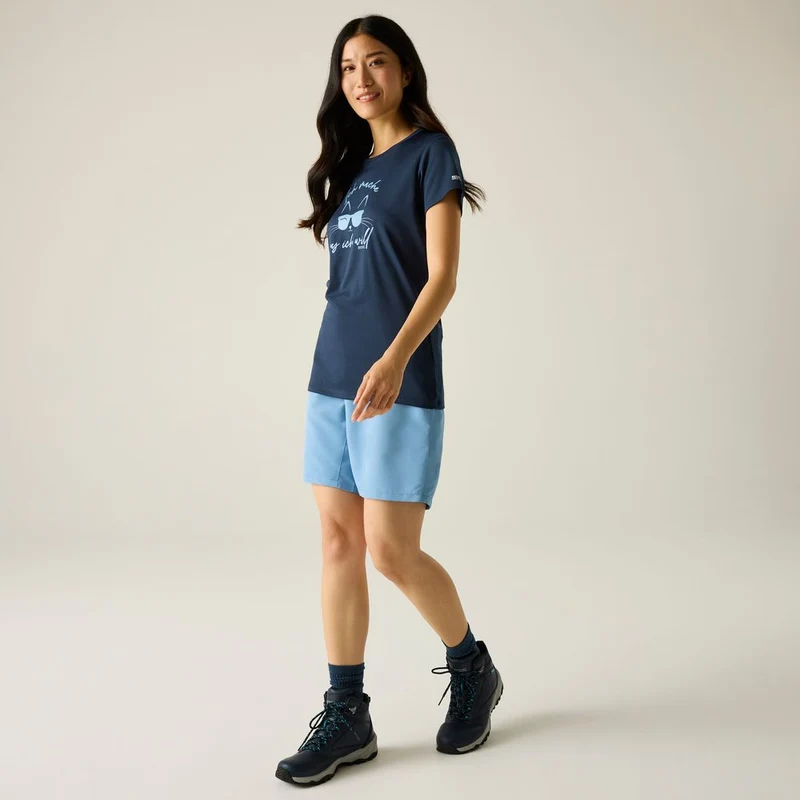 Regatta Fingal Slogan Funktionsshirt Damen navy
