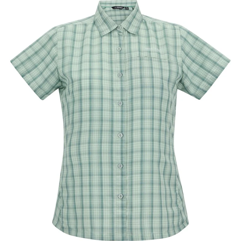 Regatta Mindano VIII Outdoor-Bluse Damen ocean mist - ivy moss check