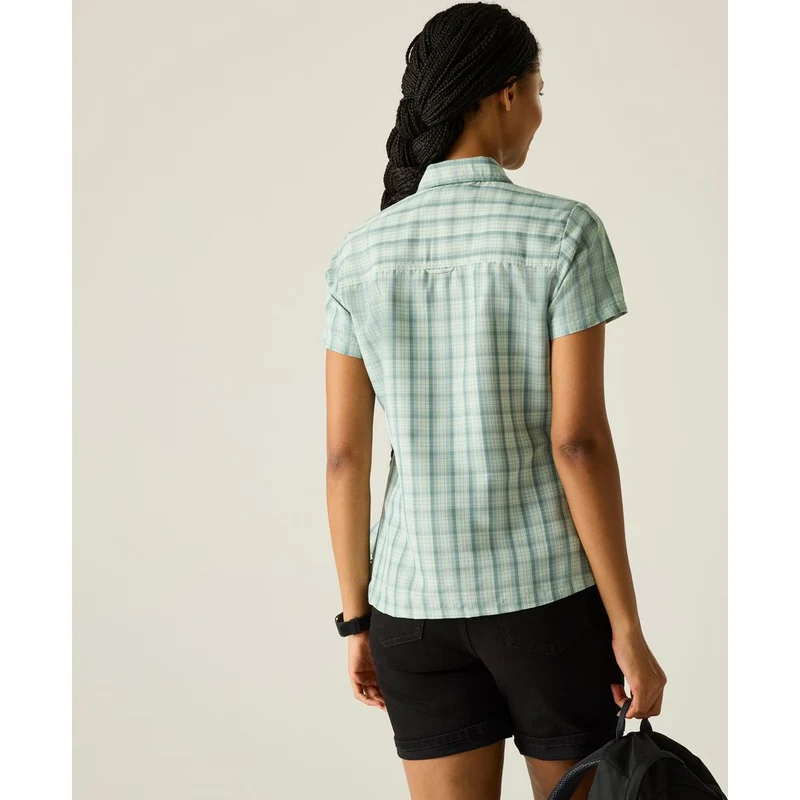 Regatta Mindano VIII Outdoor-Bluse Damen ocean mist - ivy moss check