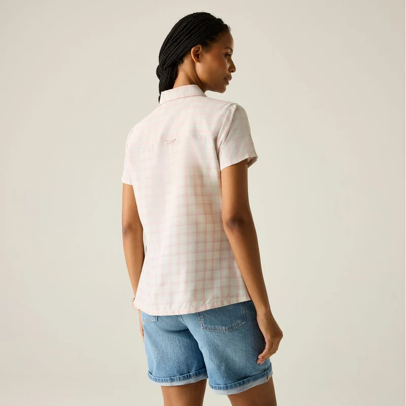 Regatta Mindano VIII Outdoor-Bluse Damen barely white - pink haze check