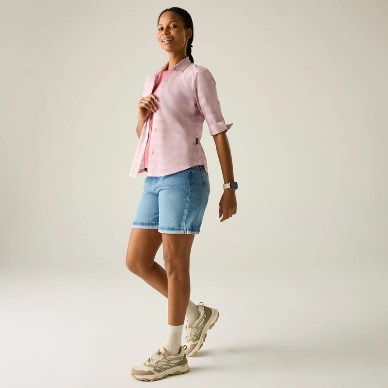 Regatta Keralin Outdoor-Bluse Damen pink haze check