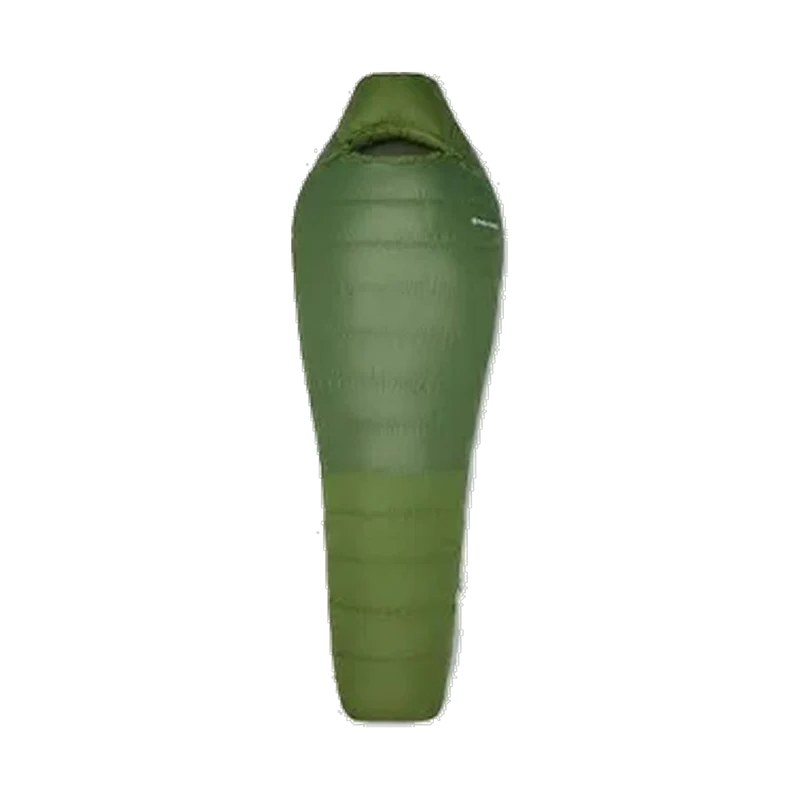 Marmot Mad River 30 Short Green, komfortabler Schlafsack für Camping und Trekking